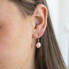 midi baroque pearl earrings in gold 