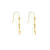 Gold Lightning Bolt Drop Earrings - Lulu + Belle Jewellery