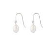 midi baroque pearl earrings silver 