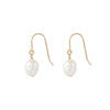 midi baroque pearl earrings gold 