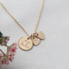 My Loves Family Necklace + Initial Hearts Gold - Lulu + Belle ® Jewellery