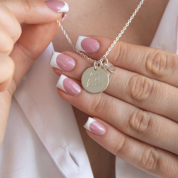 My Loves Family Necklace with initials silver - Lulu + Belle ® Jewellery