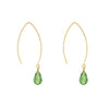 Peridot Crystal Drop Gold Earrings - Lulu + Belle Jewellery