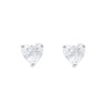 Silver Diamante Heart Studs - Lulu + Belle Jewellery