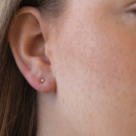 Tiny Gold Diamante Stud Earring - Lulu + Belle Jewellery