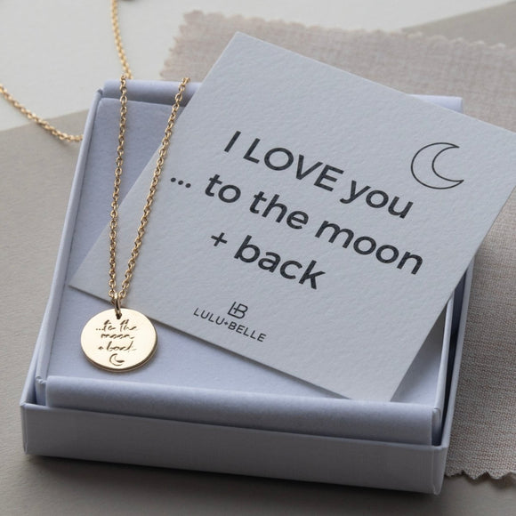 To the Moon and Back Necklace Gold or Silver - Lulu + Belle ® Jewellery