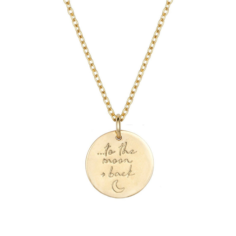 To the Moon and Back Necklace Gold or Silver - Lulu + Belle ® Jewellery