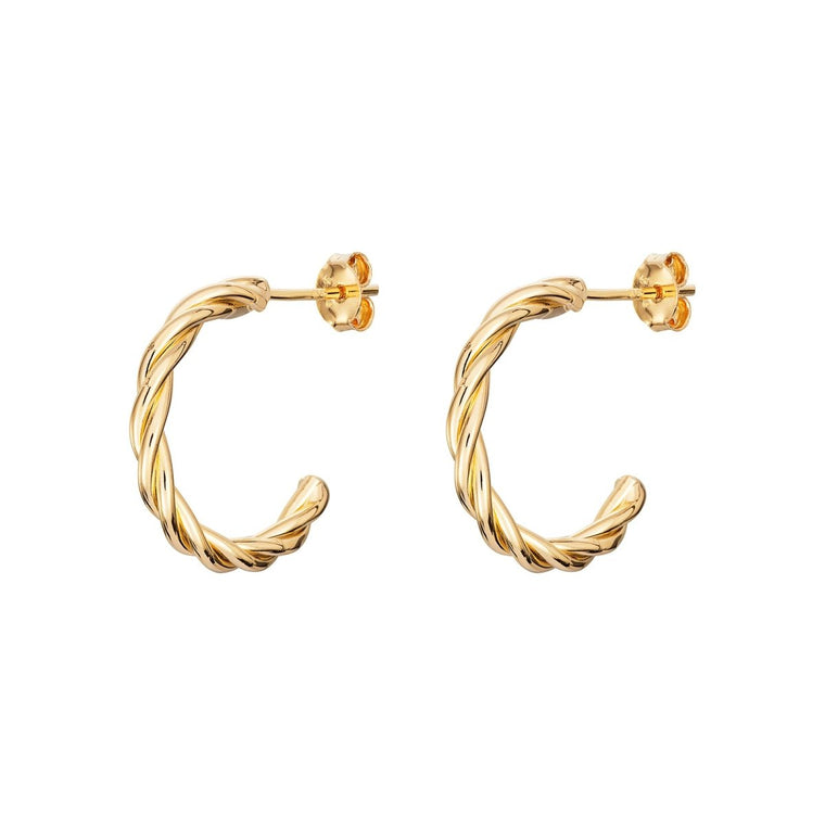 Twisted Gold Hoops - Lulu + Belle Jewellery