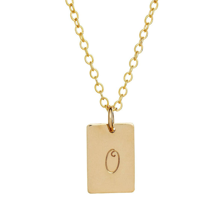 Add one rectangular letter pendant - Lulu + Belle Jewellery