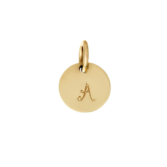 Add two solid gold letter discs 9 mm - Lulu + Belle Jewellery