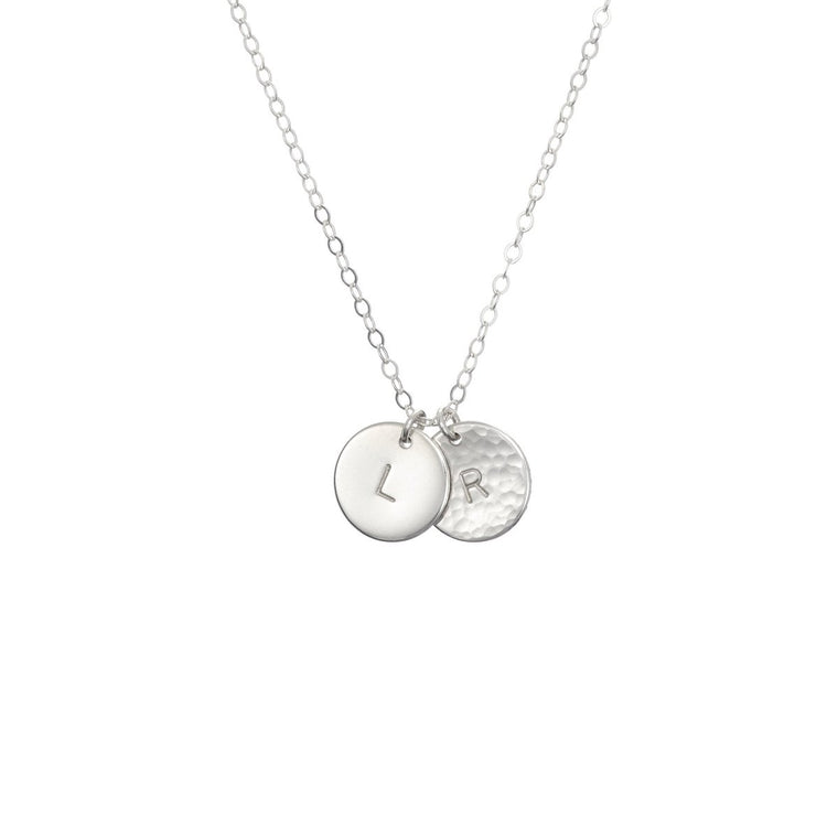 Additional Medium Sterling Silver Letter Disc + 2 - Lulu + Belle Jewellery