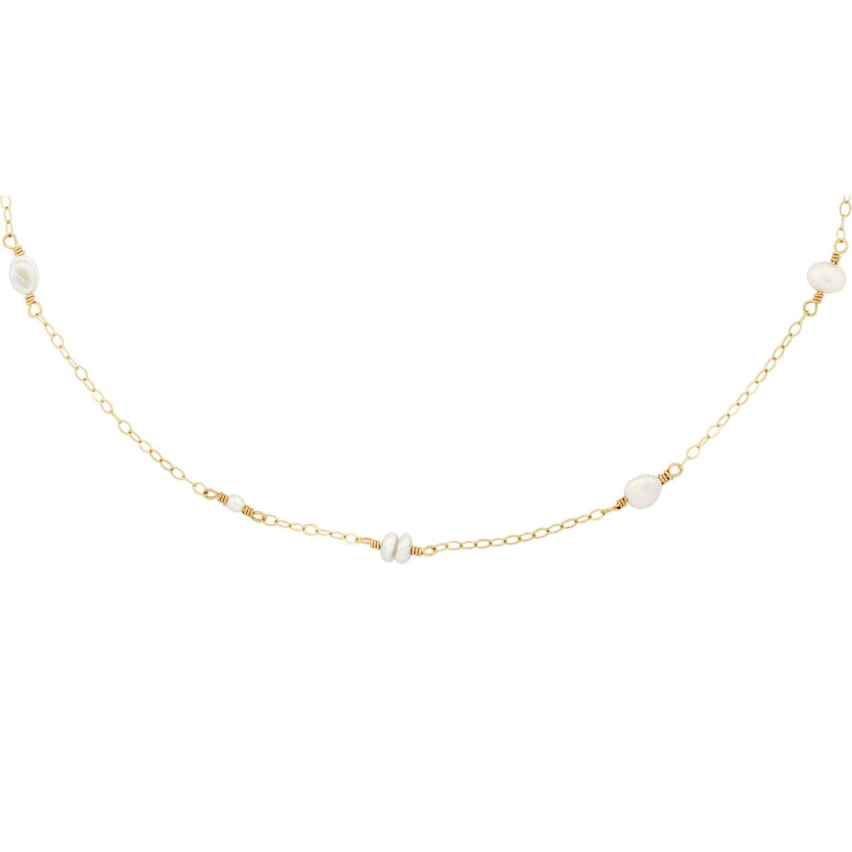 Venus Pearl 18ct Gold Vermeil Drop Choker Necklace | Jian London