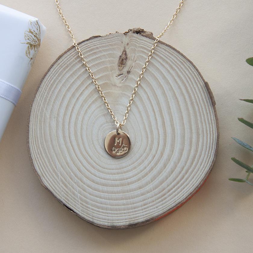 Initial clearance coin necklace