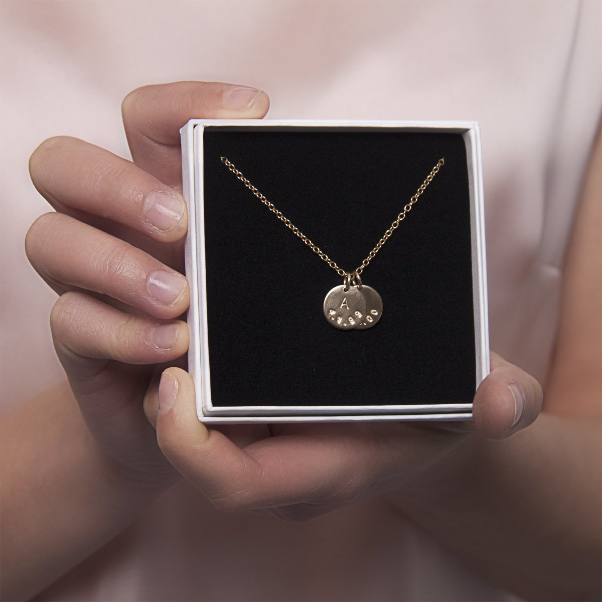 Amazon.com: Personalized Initial Date Circle Disc Pendant Necklace, Custom  Initial Jewelry for Moms, Unique Handmade Gift | 14K Gold Filled, 14K Rose  Gold Filled, 925 Sterling Silver : Handmade Products