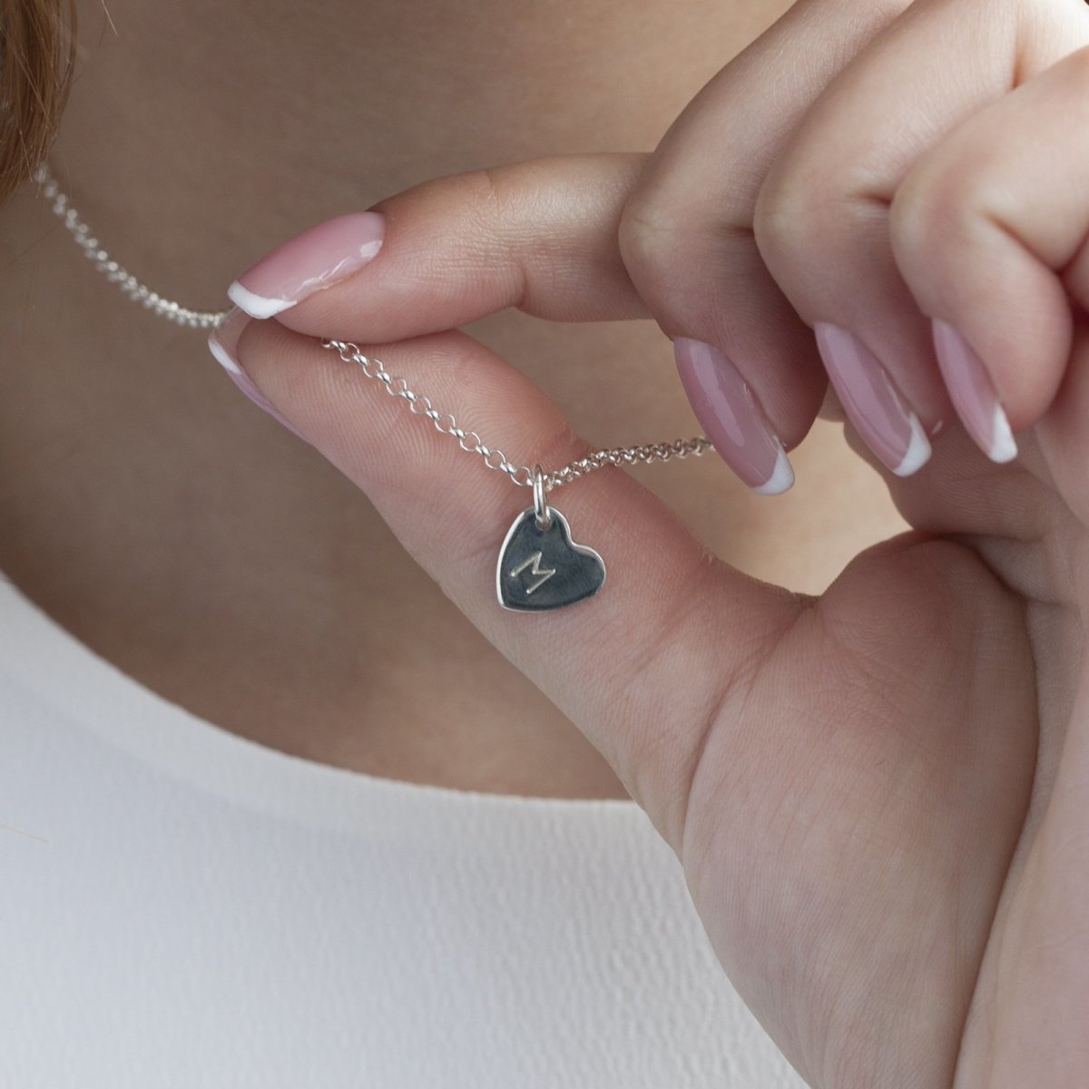 The Dainty Heart Neckpiece - Silver
